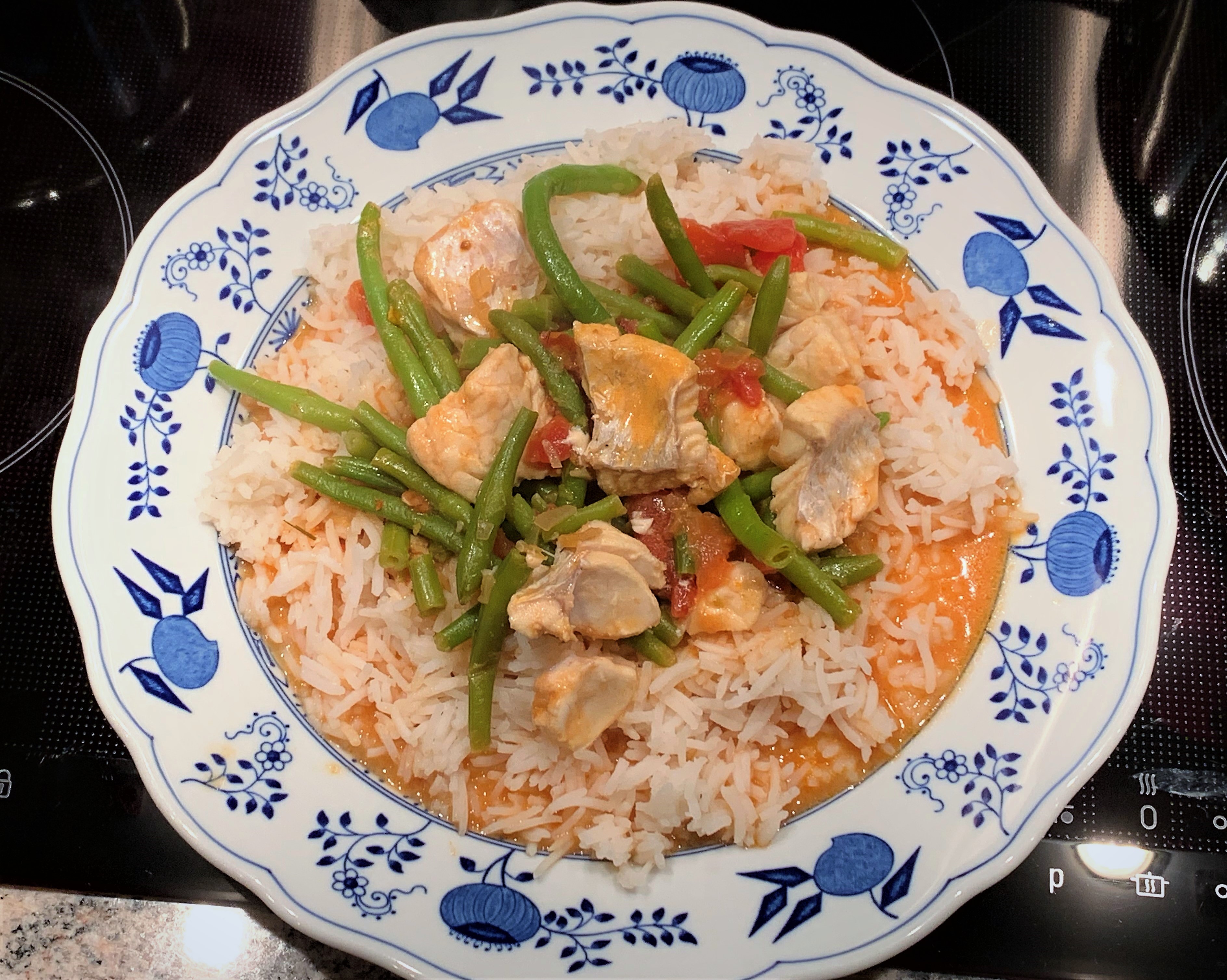 Fisch-Curry mit grünen Bohnen
