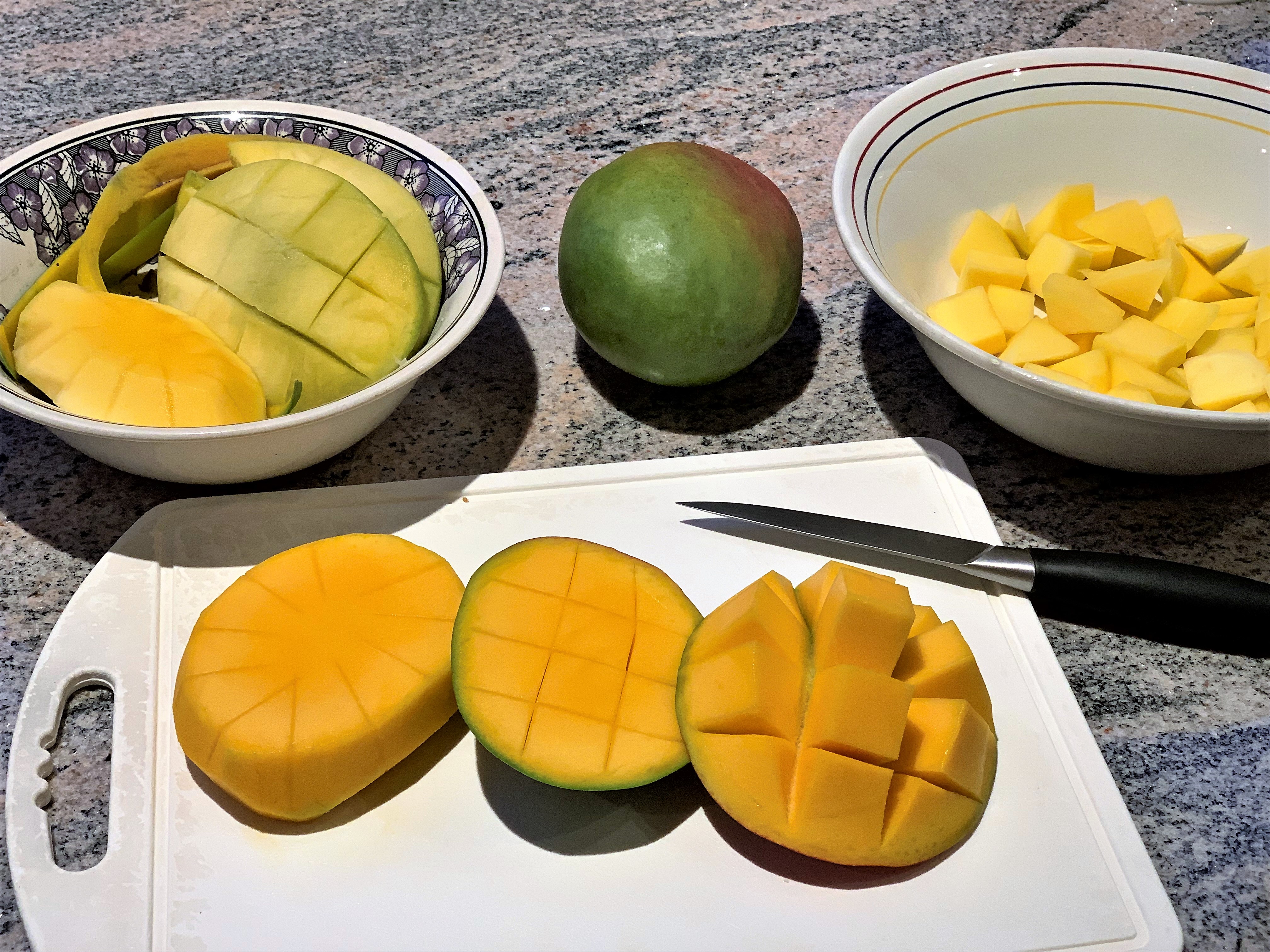 Vorbereitung der Mangos